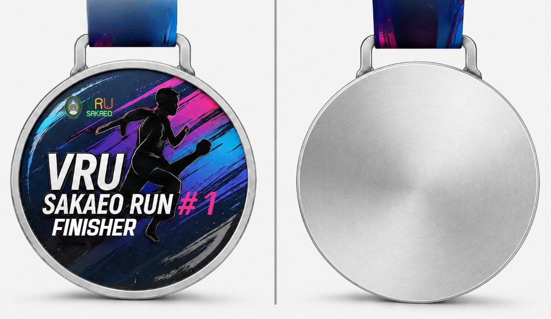 แบบเหรียญที่ระลึก VRU Sakaeo Run ครั้งที่ 1