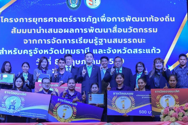 📍 พิธีปิดโครงการพัฒนานวัตกรรมทางการศึกษาการจัดการเรียนรู้ฐานสมรรถนะ พร้อมมอบรางวัลผลงานนวัตกรรมและนิทรรศการ
