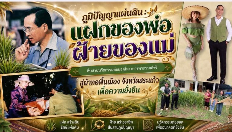 ✌️ร่วมเชียร์ทีมวิศวกรสังคมจาก มรวอ.สระแก้ว นำเสนอในหัวข้อโครงการพัฒนาศักยภาพและเพิ่มมูลค่าผลิตภัณฑ์หญ้าแฝกเชิงหัตถกรรมบนฐานทรัพยากรท้องถิ่นตามแนวพระรา...